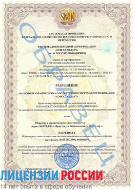 Образец разрешение Салым Сертификат ISO 50001
